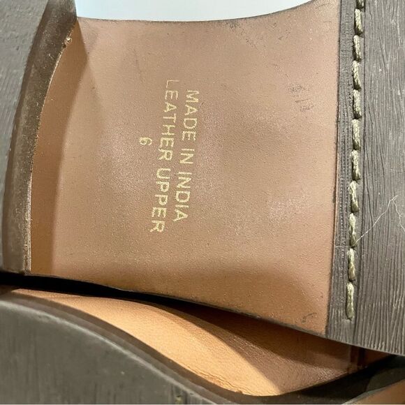 CATHY JEAN BROWN VINTAGE LOOKING KNEE HIGH LEATHER WOMENS BOOTS WITH TIE AND ZIP - Picture 5 of 10